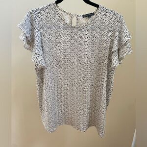 Adrianna Papell flutter sleeve blouse